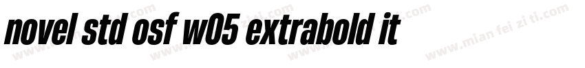 novel std osf w05 extrabold it字体转换